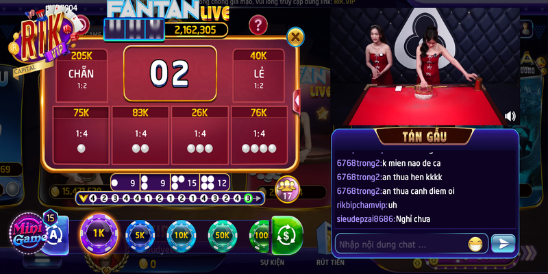 Cược nhiều cửa 1 lúc là kinh nghiệm chơi Fantan live hay từ cao thủ